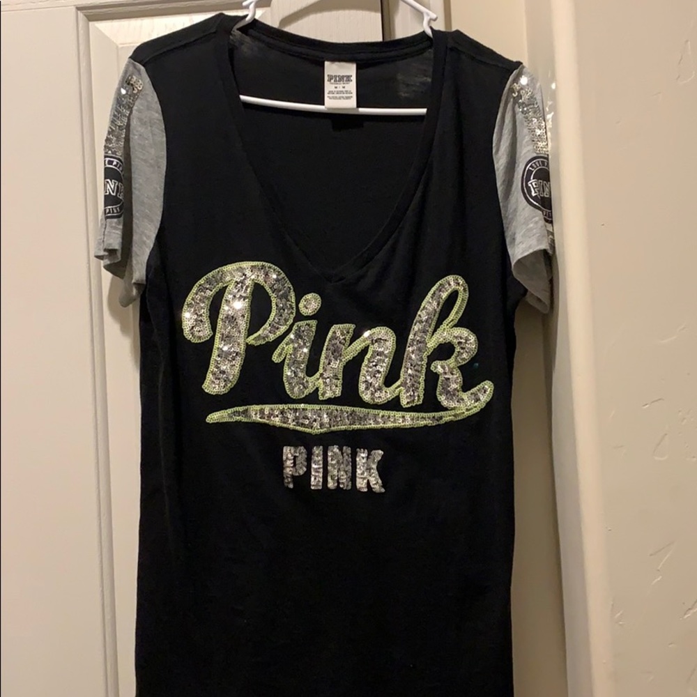 Love PINK Black Short Sleeve Top